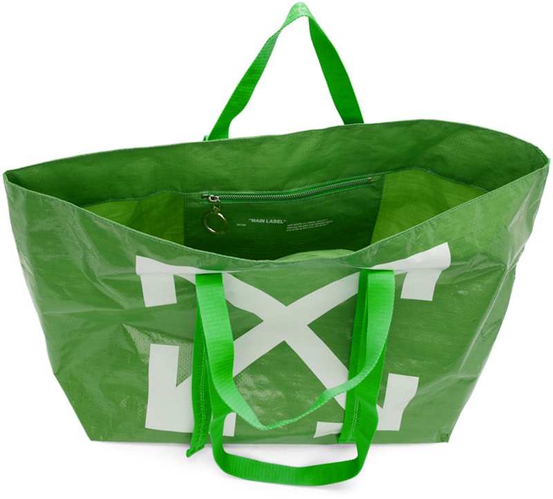 OFF-WHITE Arrows Tote Bag Green White