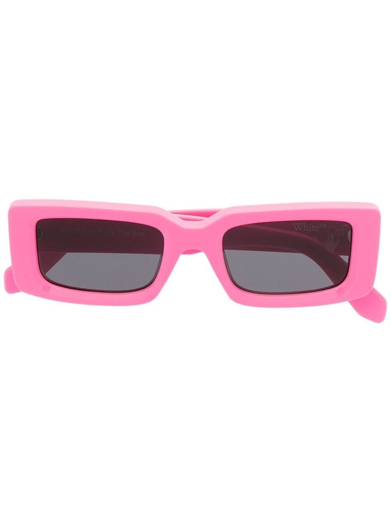 OFF-WHITE Arthur Square Frame Sunglasses Fluo Pink/White (OWRI023R21PLA0013001)