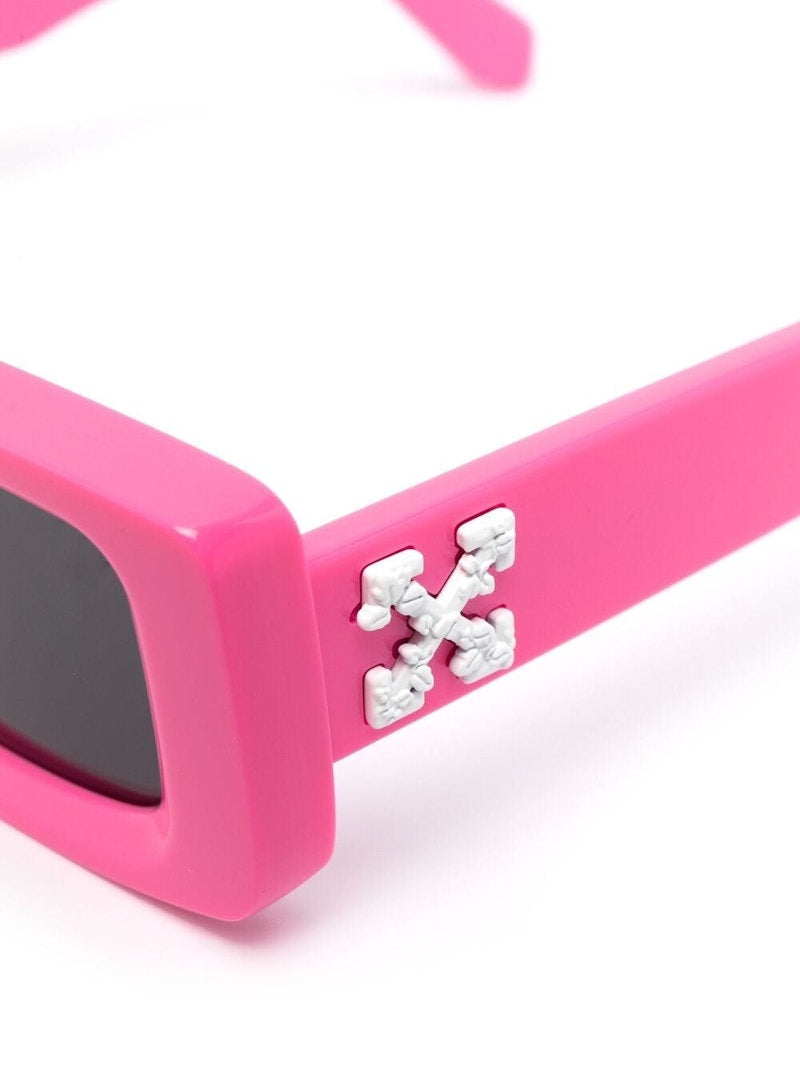OFF-WHITE Arthur Square Frame Sunglasses Fluo Pink/White (OWRI023R21PLA0013001)