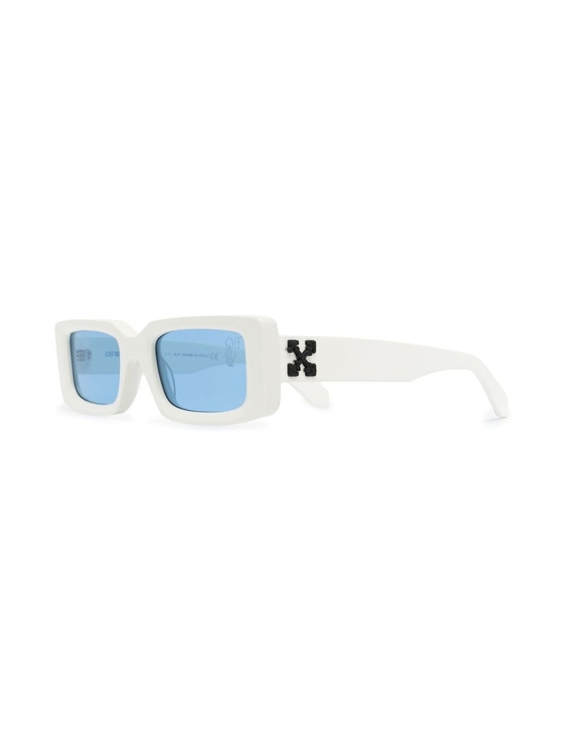 OFF-WHITE Arthur Square Frame Sunglasses White/Black/Blue (OWRI023R21PLA0010100)