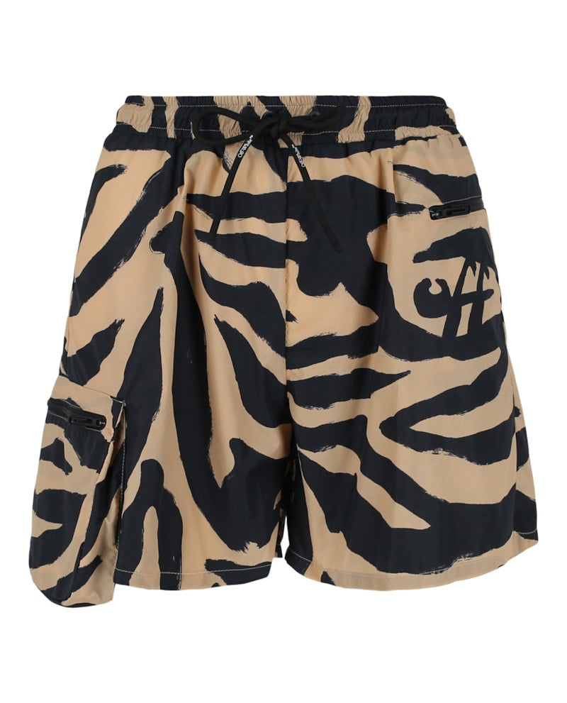 OFF-WHITE Athletic Zebra Nylon Shorts Multi