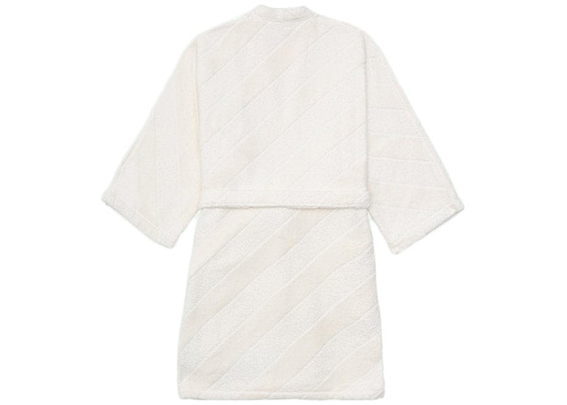 OFF-WHITE "Home" Bathrobe White/Ice Grey