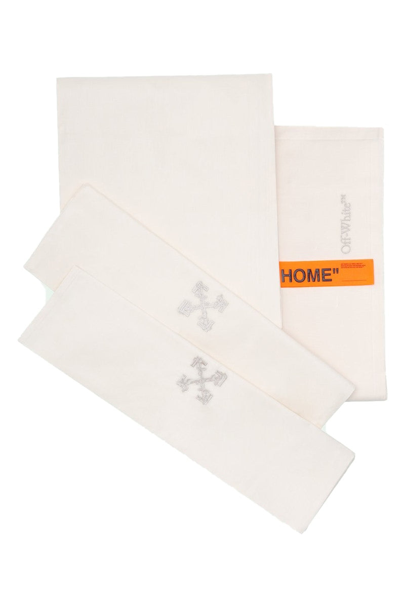 OFF-WHITE Bed Set White/White