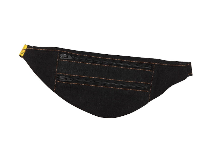 OFF-WHITE Belt Bag Denim Orange Stitching Vintage Black Yellow