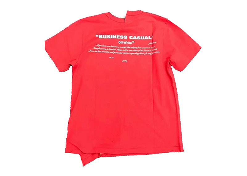 OFF-WHITE Bernini Spliced Tee Red