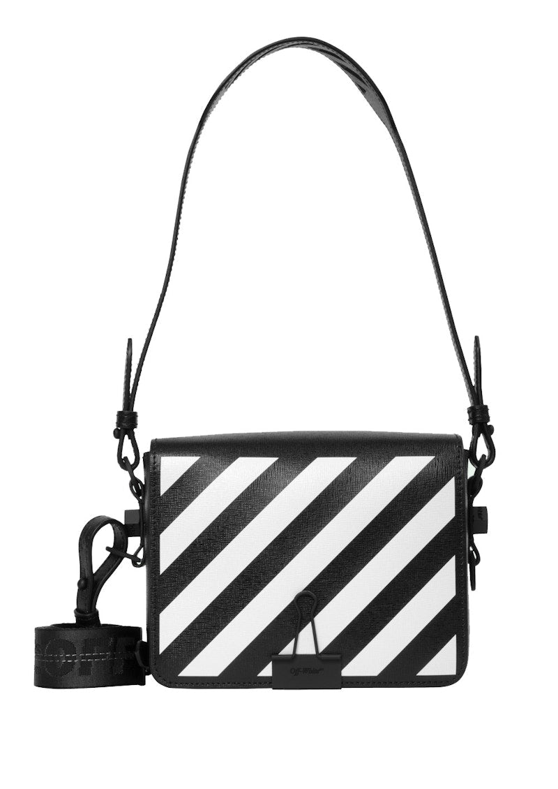 OFF-WHITE Binder Clip Bag Diag Black White