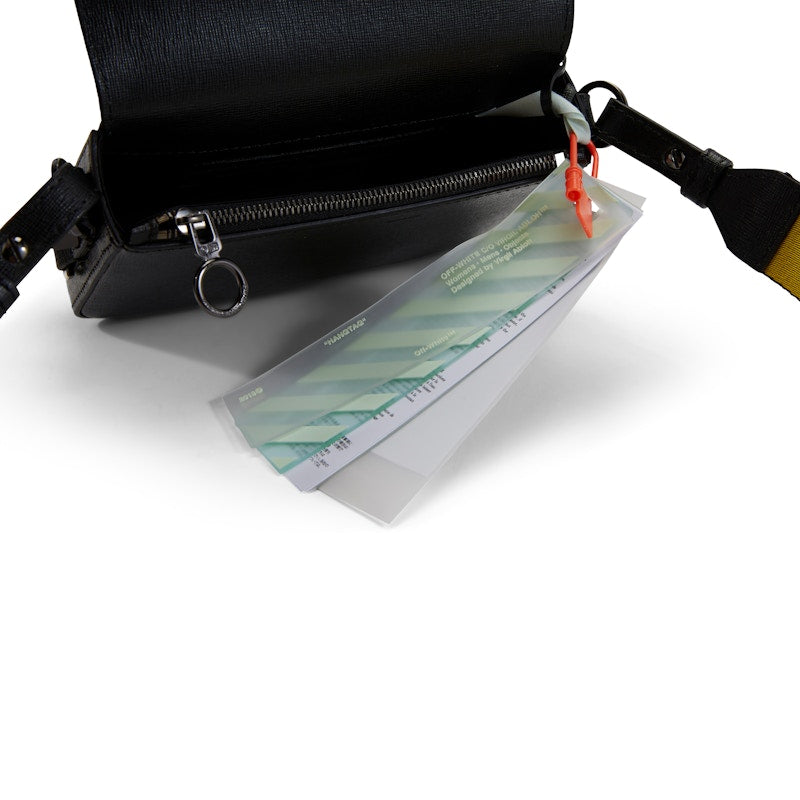 OFF-WHITE Binder Clip Bag Diag Mini Black White Yellow