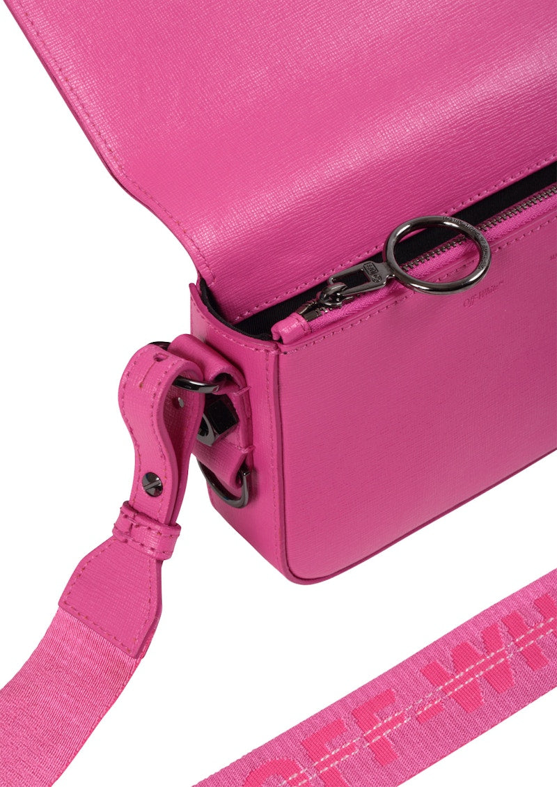 OFF-WHITE Binder Clip Bag Diag Mini Fuchsia White