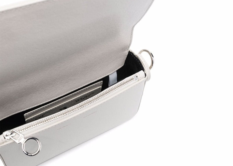OFF-WHITE Binder Clip Bag SS22 Mini Diag Stripe White Black Yellow