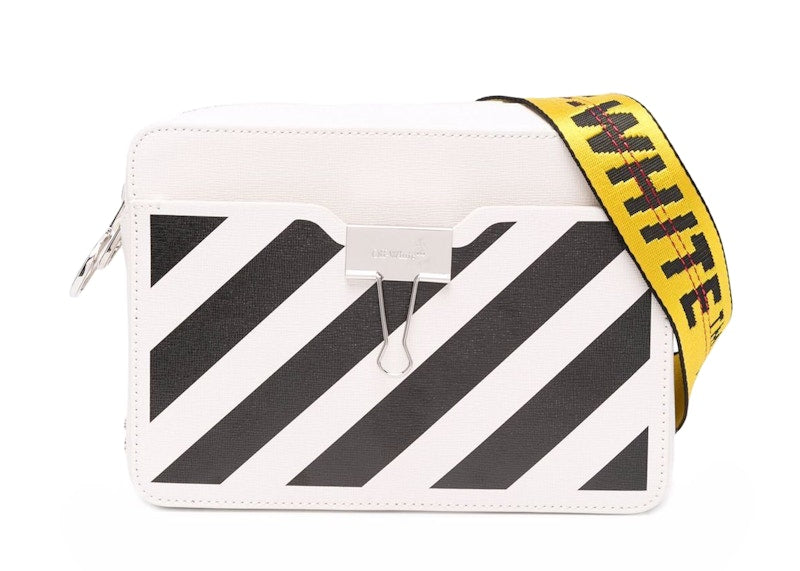 OFF-WHITE Binder Diag Camera Shoulder Bag SS22 White Black Yellow