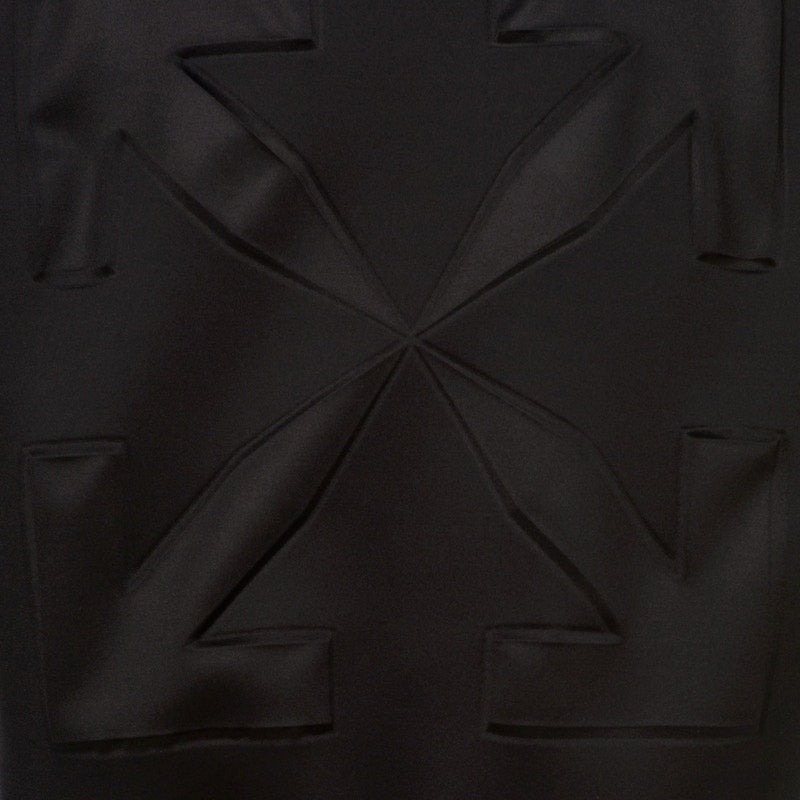 OFF-WHITE Black Hooded Scuba Zip Up Hoodie Black/Black