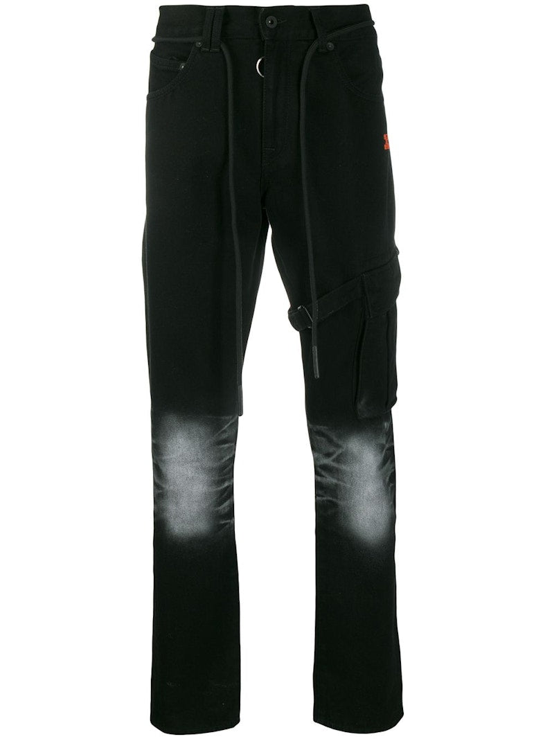 OFF-WHITE Blench Denim Jeans Black