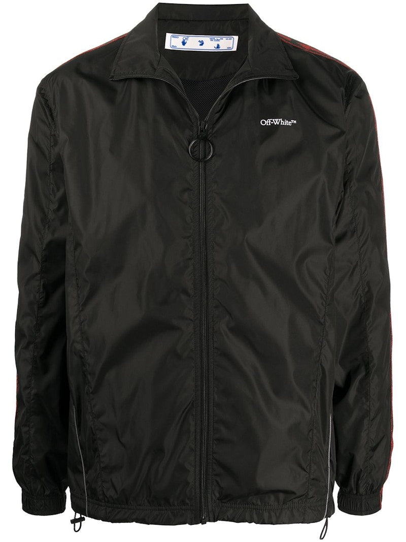 OFF-WHITE Bookish Nylon Full Zip Jacket Black/White
