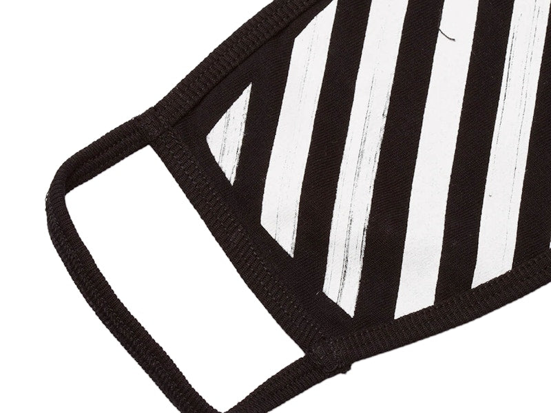OFF-WHITE Brushed Diag Face Mask Black/White