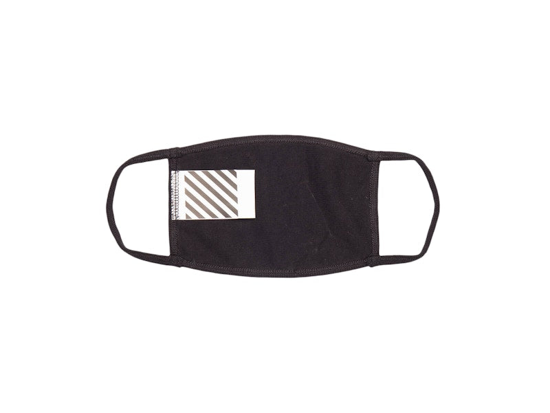OFF-WHITE Brushed Diag Face Mask Black/White