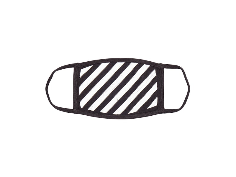 OFF-WHITE Brushed Diag Face Mask Black/White