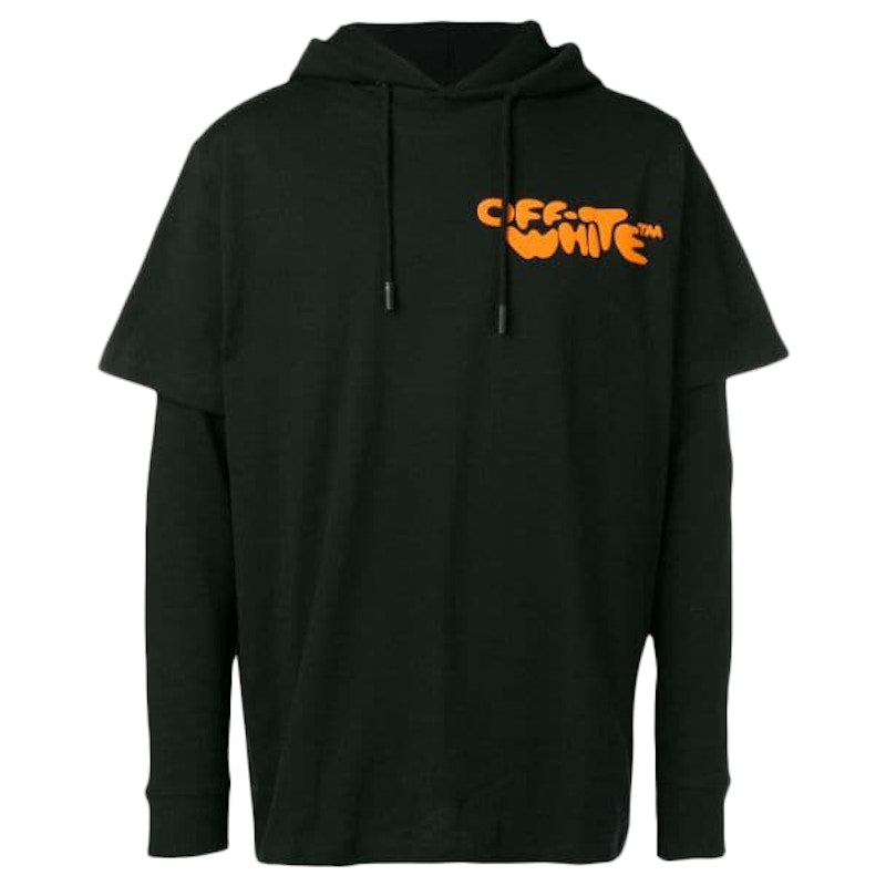 OFF-WHITE Bubble Logo Hoodie Black/Orange