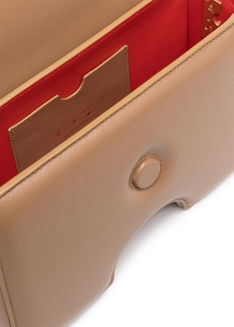 OFF-WHITE Burrow-22 Shoulder Bag Camel Brown