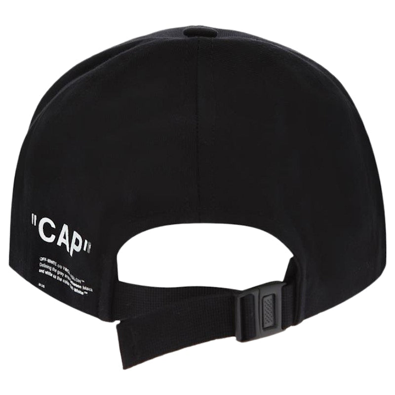 OFF-WHITE "CAP" Quote Hat Black/White