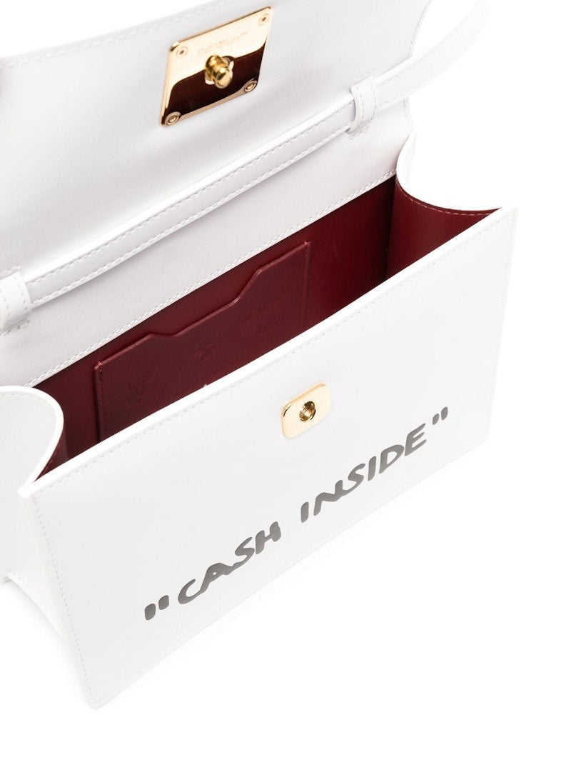 OFF-WHITE "CASH INSIDE" SS22 Jitney Bag White/Black