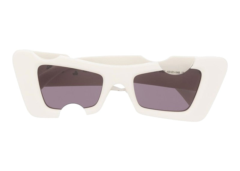 OFF-WHITE Cannes Cut-Out Cat-Eye Sunglasses White/Grey (OERI021S22PLA0010107)