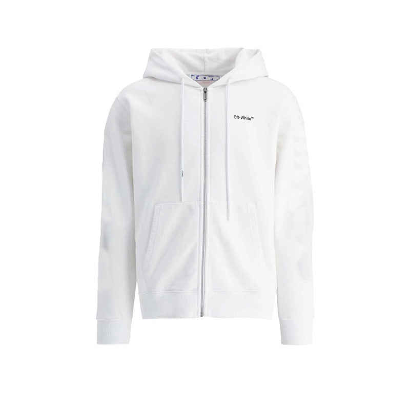OFF-WHITE Caravag Arrow Slim Zip Hoodie White