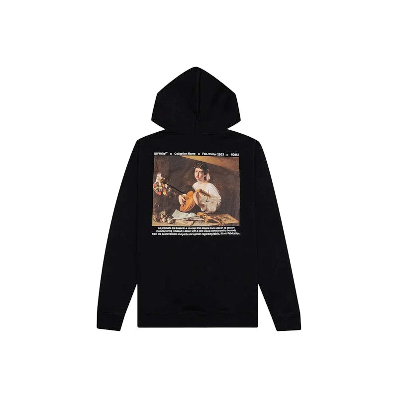 OFF-WHITE Caravag Lute Slim Hoodie Black/White