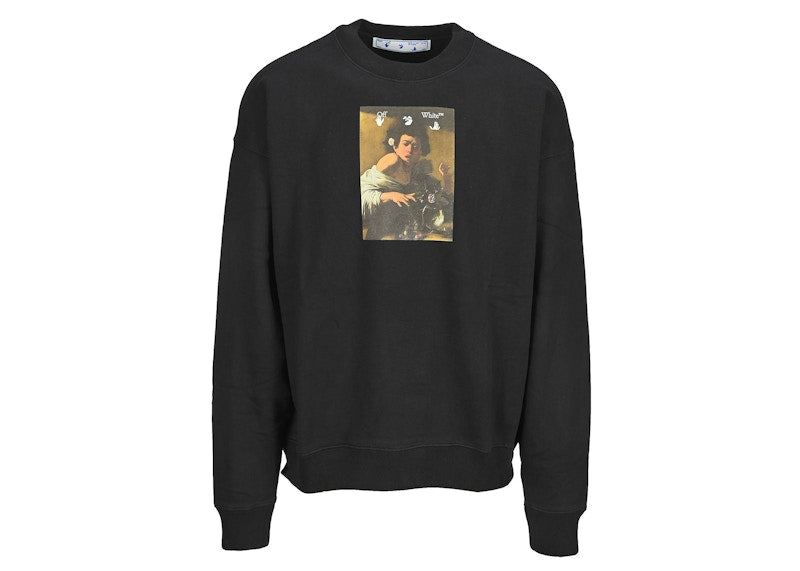 OFF-WHITE Caravaggio Boy Crew Sweatshirt Black