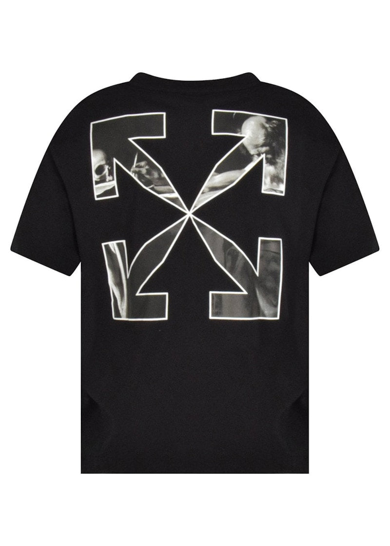 OFF-WHITE Caravaggio Saint Jerome Writing Arrows Oversized T-Shirt Black