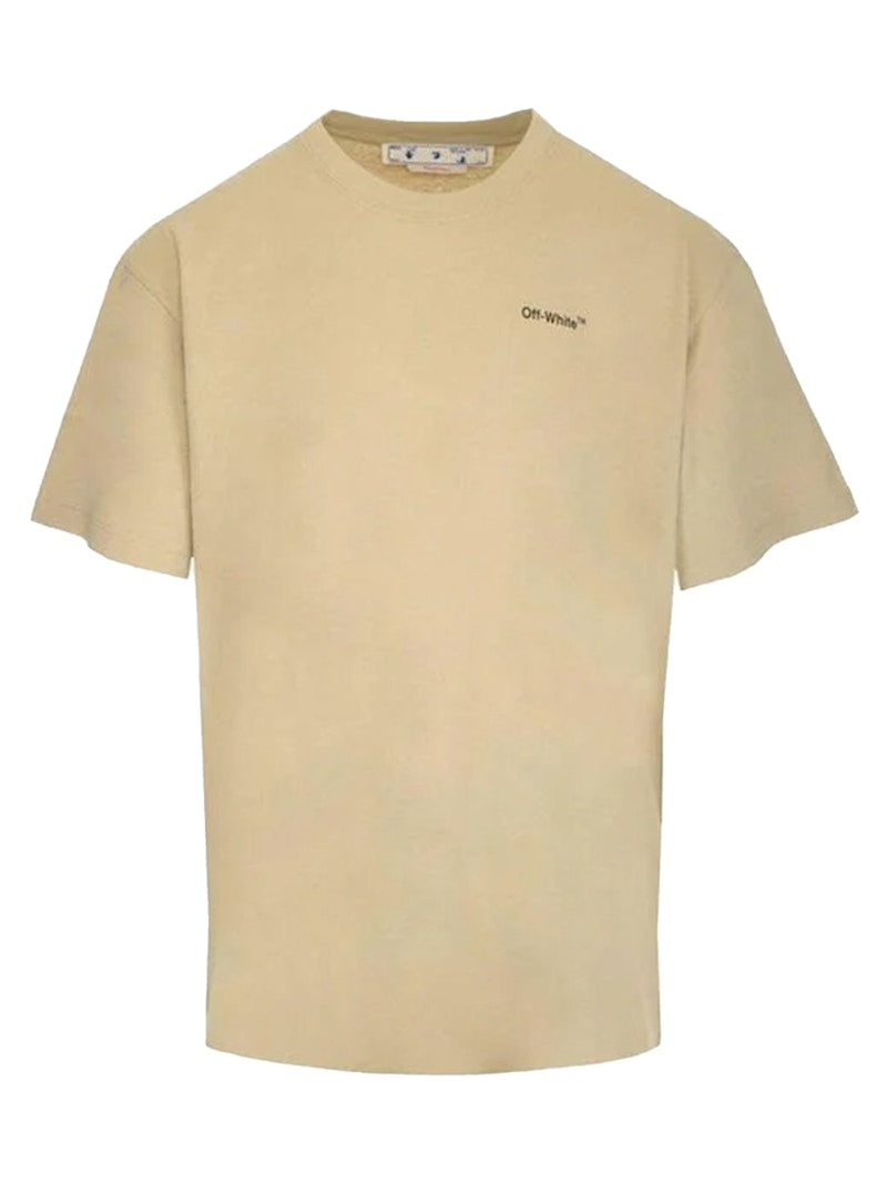 OFF-WHITE Caravaggio Saint Jerome Writing Arrows Slim T-Shirt Beige/Black/White