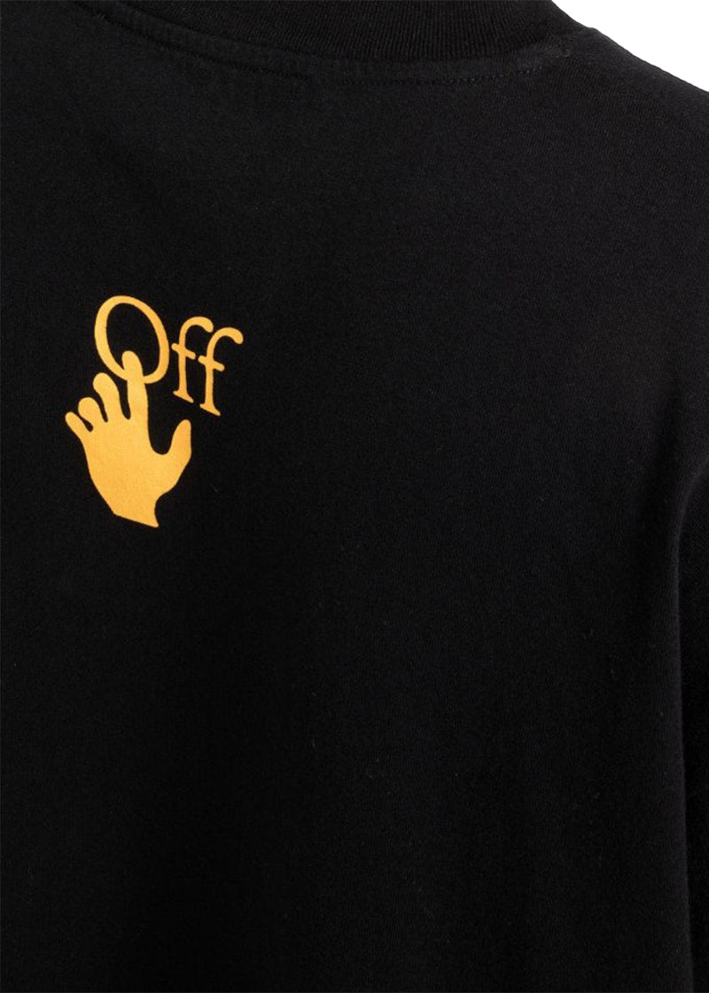 OFF-WHITE Caravaggio Saint Jerome Writing Hands Off Logo Oversized T-Shirt Black Yellow
