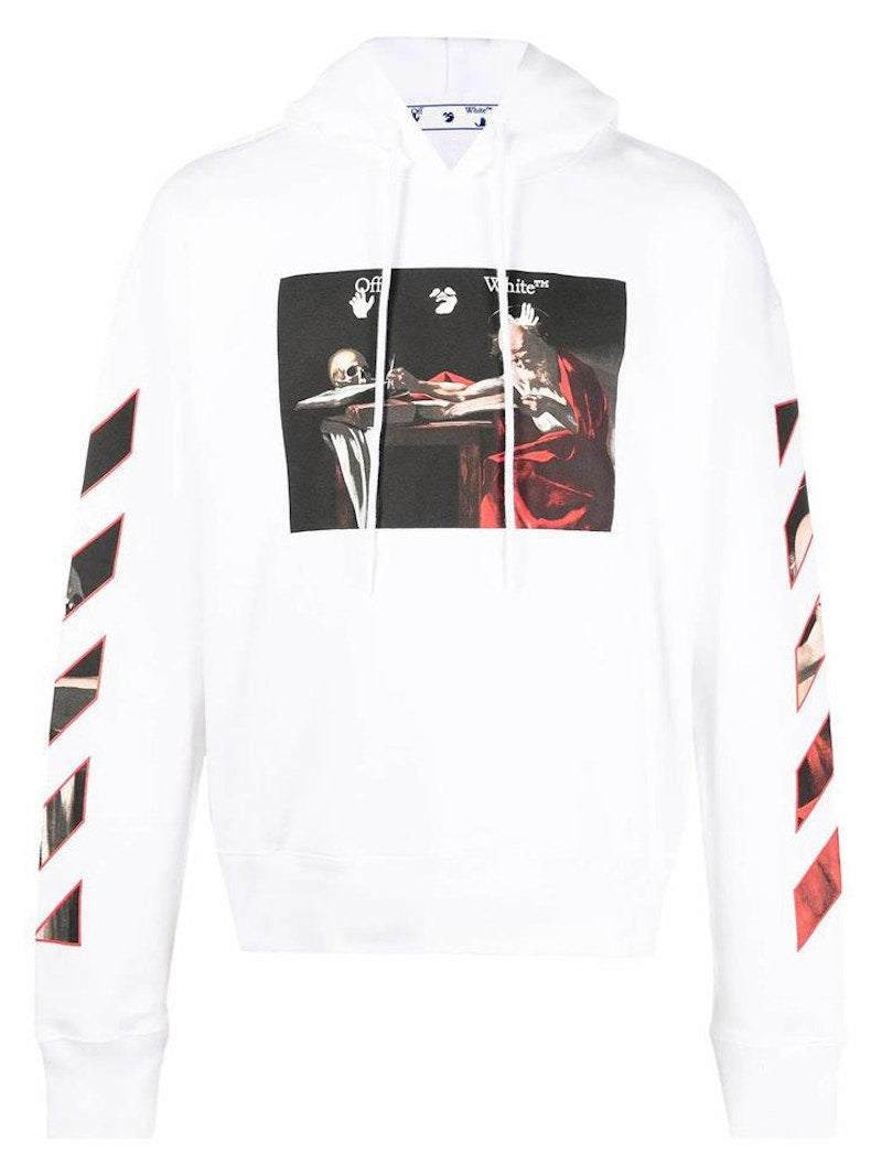 OFF-WHITE Caravaggio Saint Jerome Writing Hoodie White