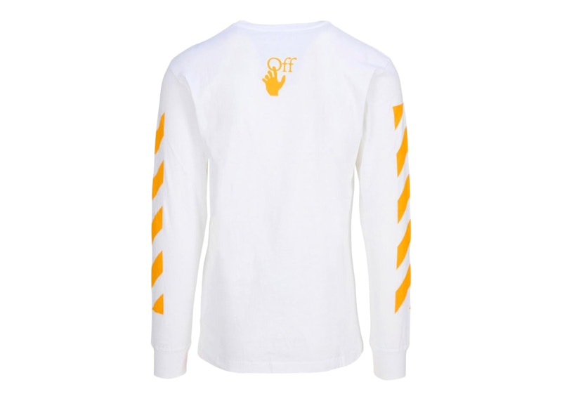 OFF-WHITE Caravaggio Saint Jerome Writing Print Longsleeve T-Shirt White/Yellow/Black