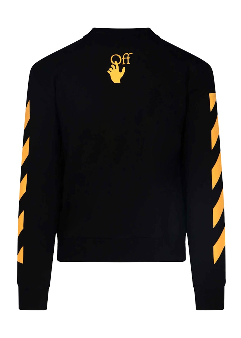 OFF-WHITE Caravaggio Saint Jerome Writing Print Sweatshirt Black Yellow