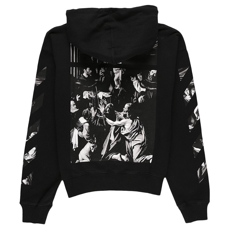 OFF-WHITE Caravaggio Square Over Hoodie Black/Multicolor