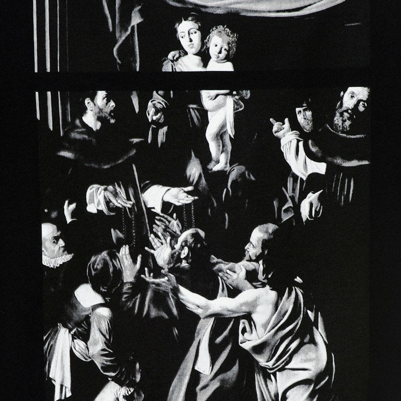 OFF-WHITE Caravaggio Square Over Hoodie Black/Multicolor