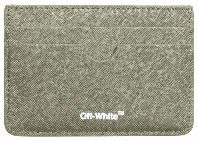 OFF-WHITE Card Case Binder Diag Saff Military/White