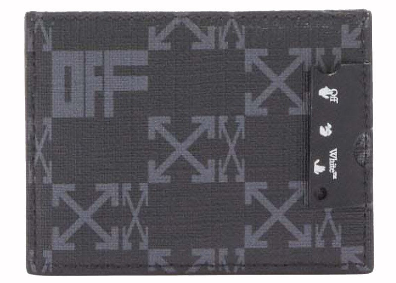 OFF-WHITE Card Case Monogram Simple Black/Dark Grey