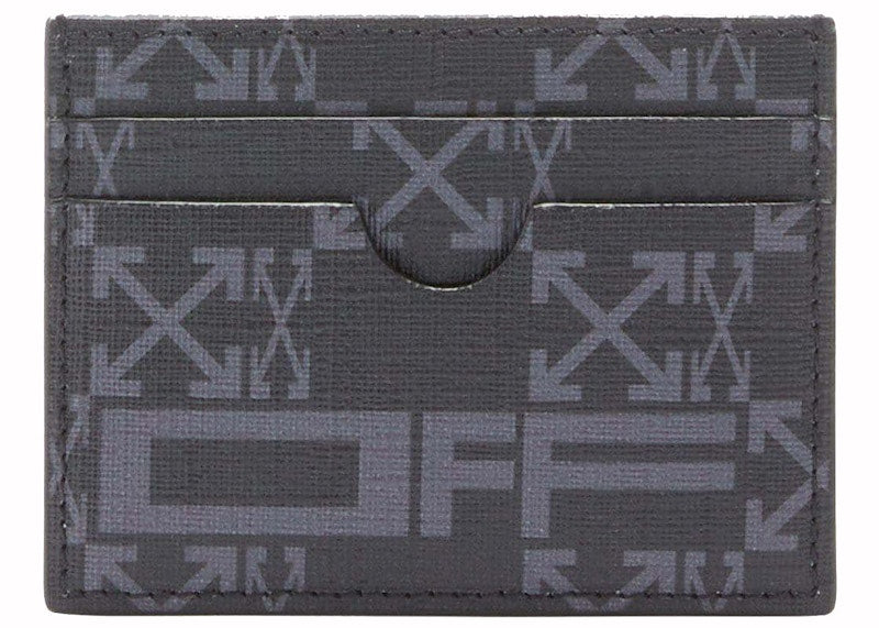 OFF-WHITE Card Case Monogram Simple Black/Dark Grey