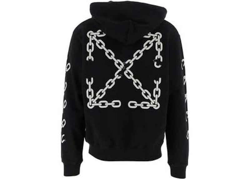 OFF-WHITE Chain Arr Slim Hoodie Black