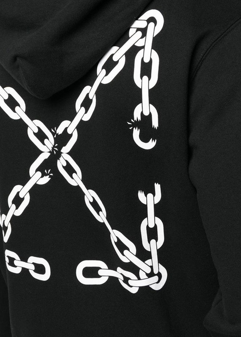 OFF-WHITE Chain-Link Arrows Hoodie Black
