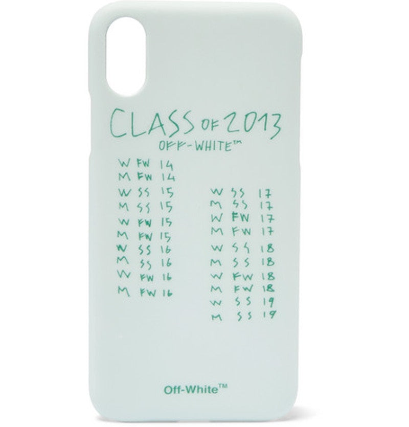 OFF-WHITE Class of 2013' Printed IPhone X Case (SS19) Mint Green