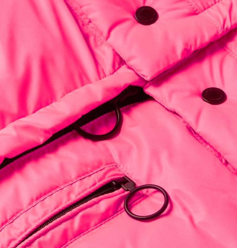 OFF-WHITE Colour Block Quilted Shell Down Jacket Pink/Black