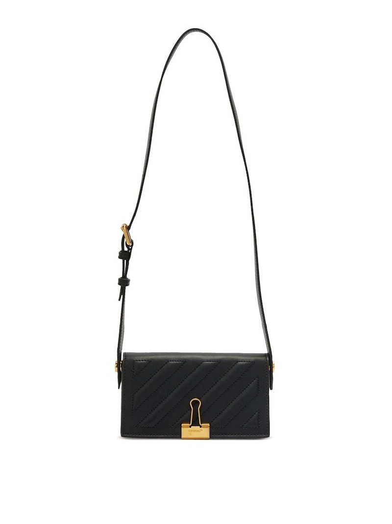 OFF-WHITE Cross 21 Shoulder Bag Black/Gold