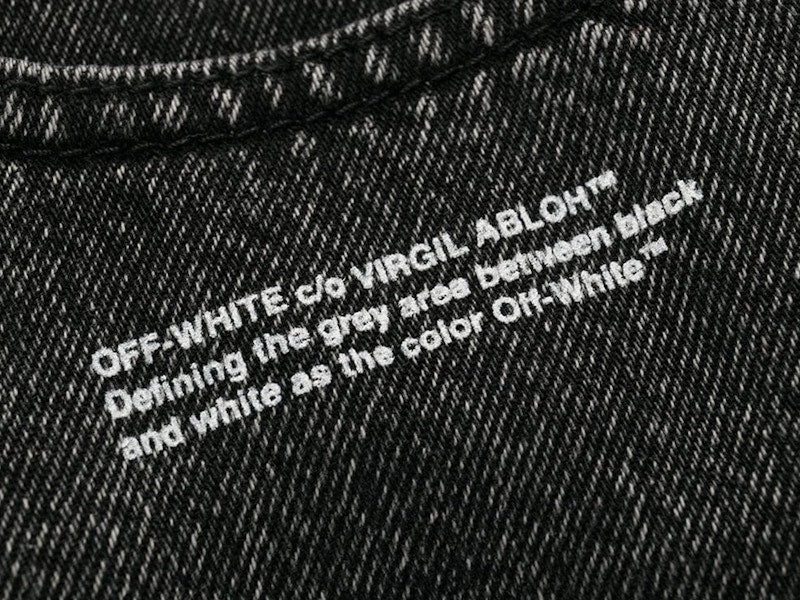 OFF-WHITE Denim Shorts Dark Grey