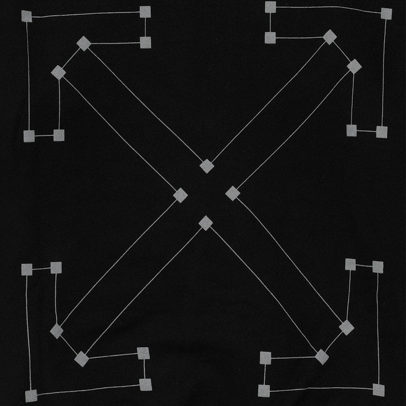 OFF-WHITE Diag Backbone Hoodie Black/SIlver