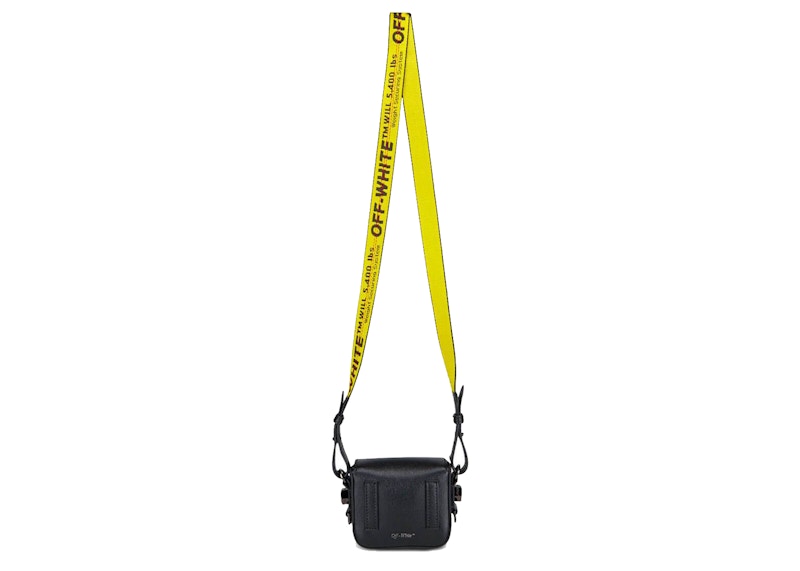 OFF-WHITE Diag Flap Bag Baby Black/Yellow
