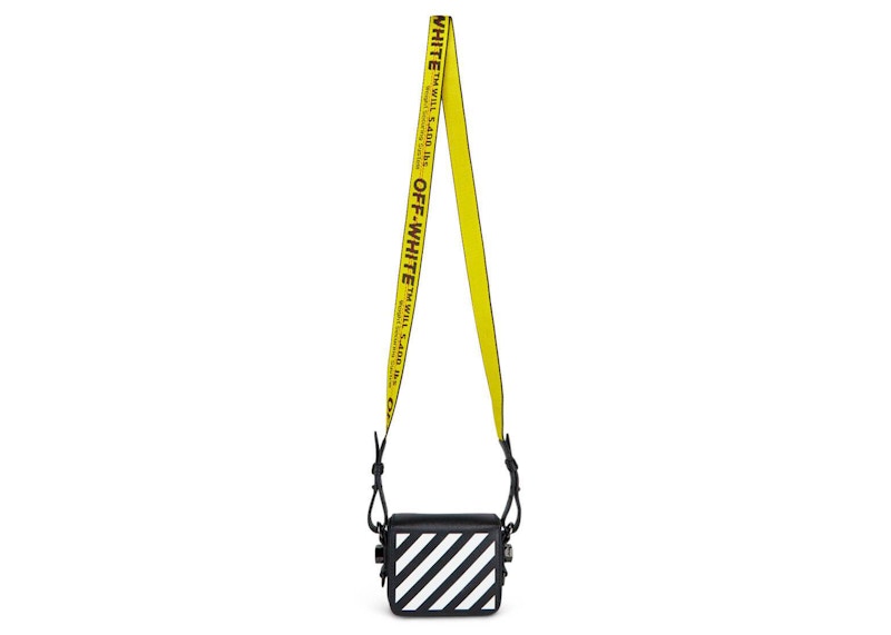 OFF-WHITE Diag Flap Bag Baby Black/Yellow