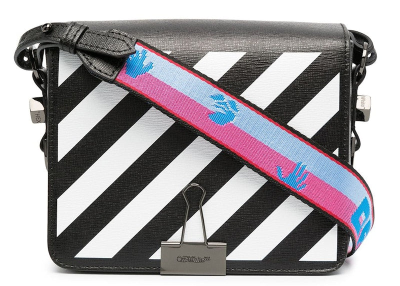 OFF-WHITE Diag Flap Bag SS21 Black/White