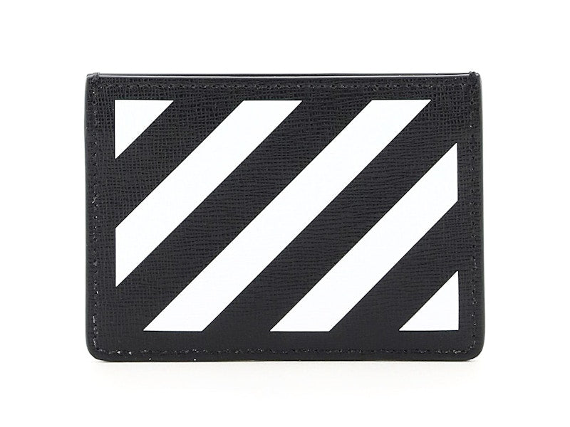 OFF-WHITE Diag Print (2 Card Slot) Card Holder Black
